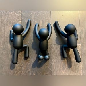 Umbra Buddy Hooks Black (Set of 3)